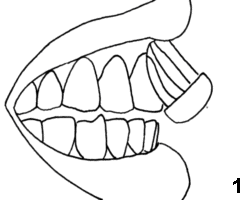 drawing one of brushing teeth