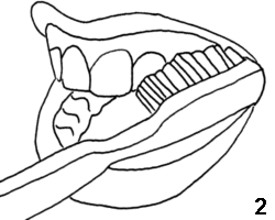 drawing two of brushing teeth